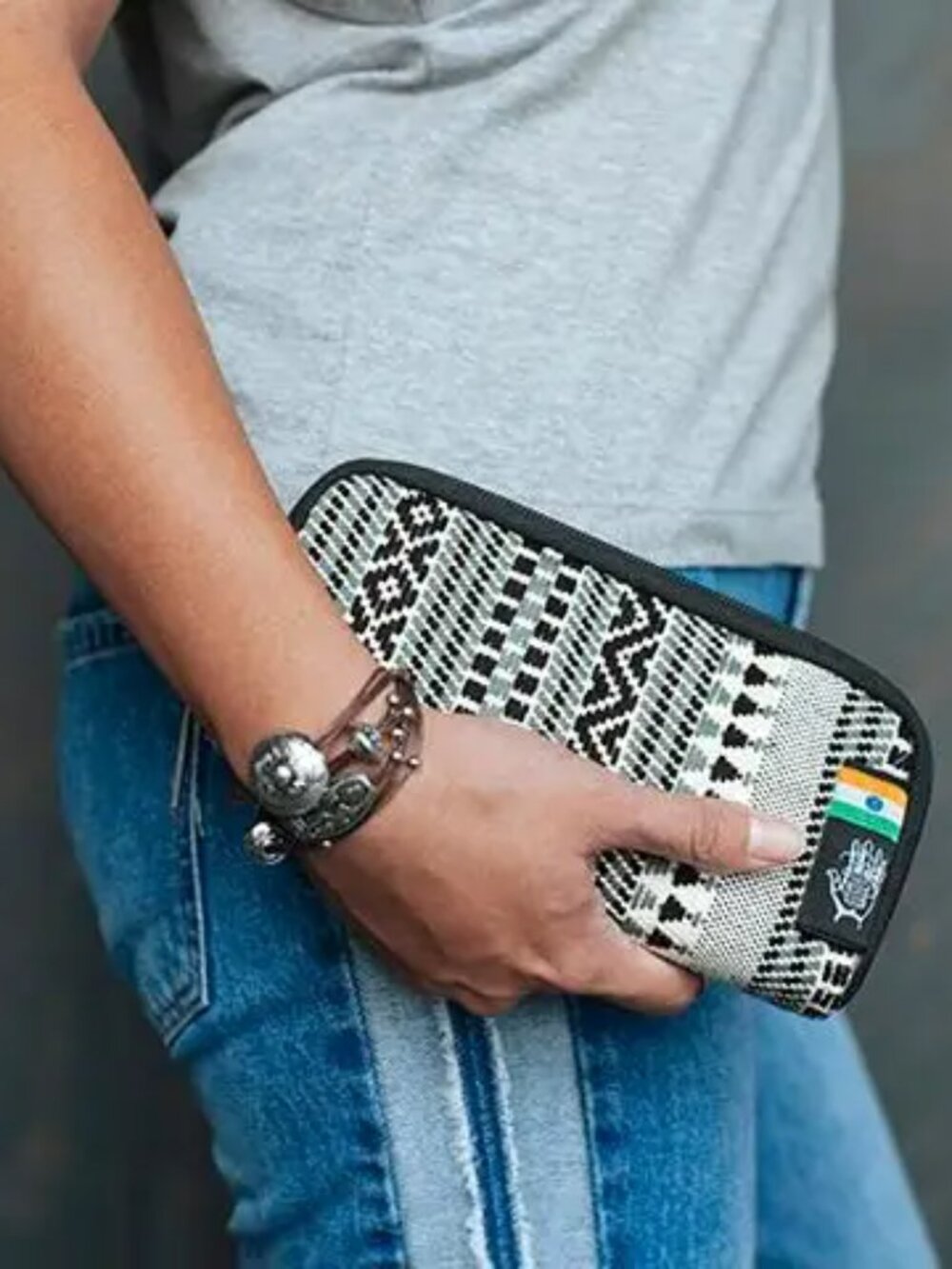 Ethnotek Weaved Zip Around Wallet Chiburi Accordion